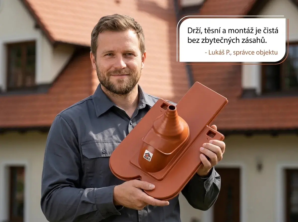 ANTENOS BOBR KORUNA - fotorecence na stavbě u zákazníka, výrobek od značky JOKL